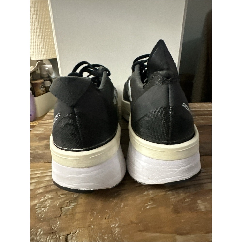 Adidas Adizero Boston 11 Women's Size 9.5 Black White Running Shoes EUC Gently - Picture 5 of 9
